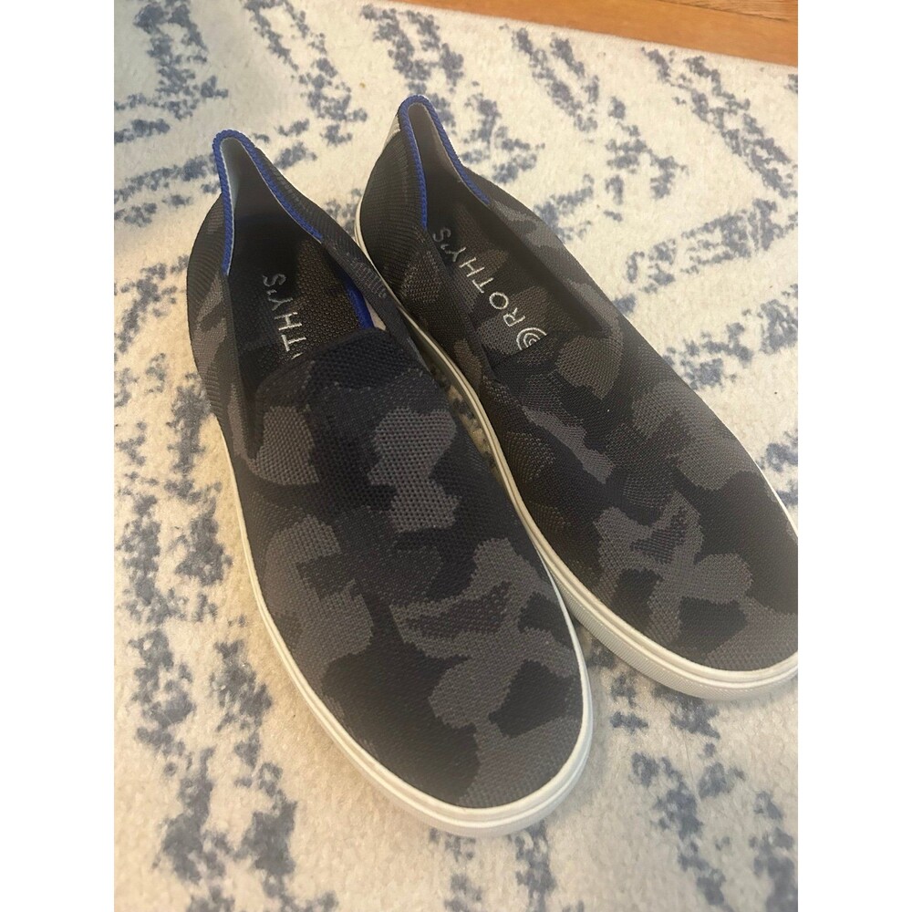 Rothy's The Original Slip On Sneaker Grey Camo Textile Women’s US 8